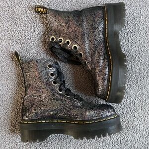NWOT Dr. Martens Molly Iridescent Platform Boots